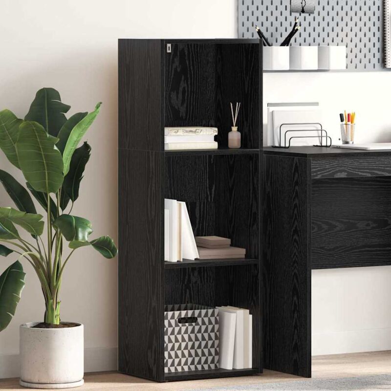 Vidaxl - Bücherregal Schwarze Eiche 40 X 30 X 114 Cm Holzwerkstoff