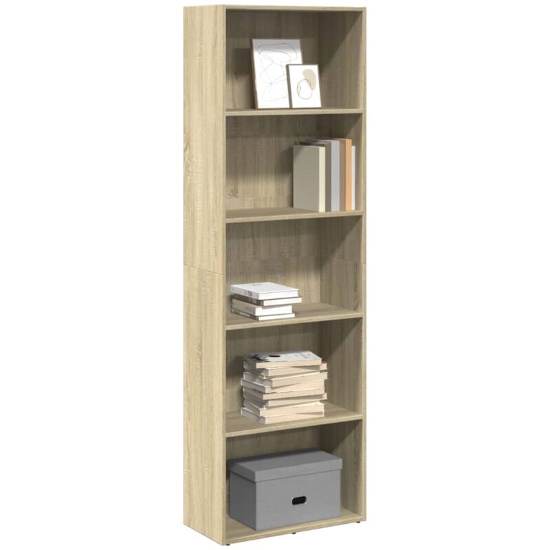 Bücherregal Sonoma-eiche 60x30x189 Cm Holzwerkstoff Vidaxl