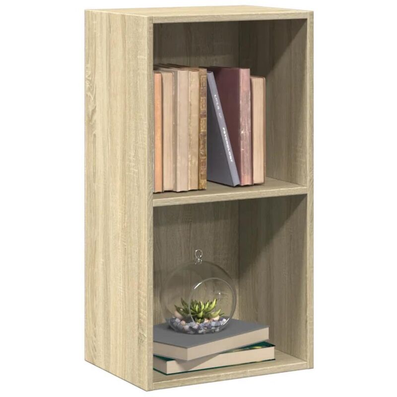 Vidaxl - Bücherregal 2 Fächer Sonoma-eiche 40x30x76, 5 Cm Holzwerkstoff