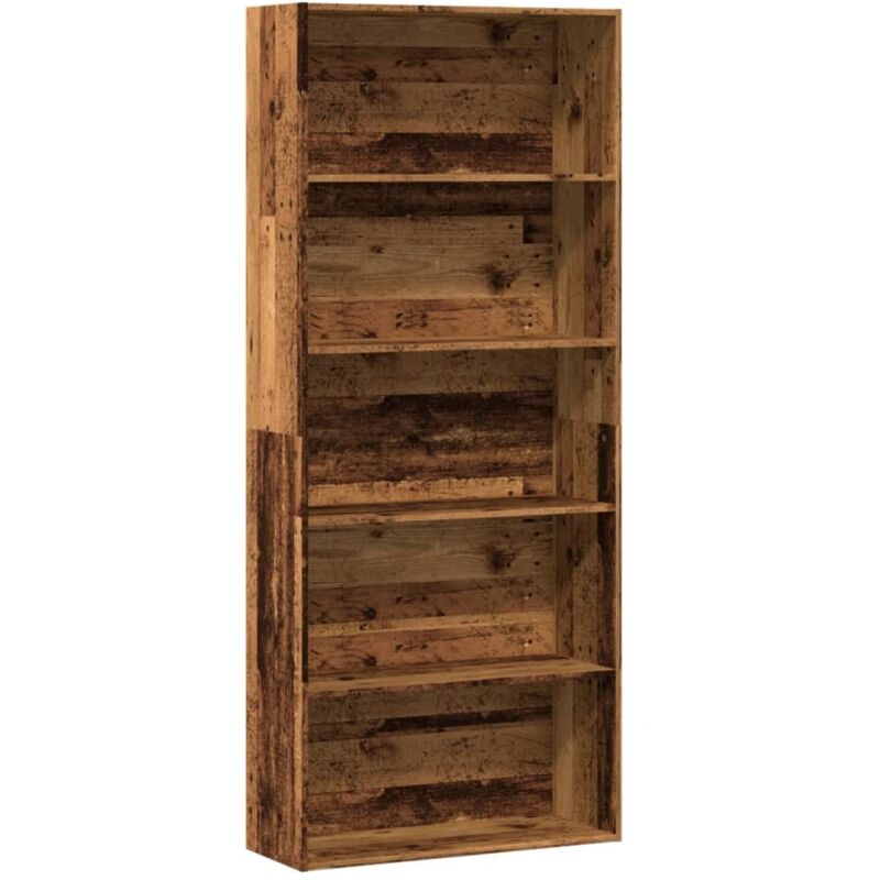 Bücherregal Altholz-optik 80x30x189 Cm Holzwerkstoff Vidaxl
