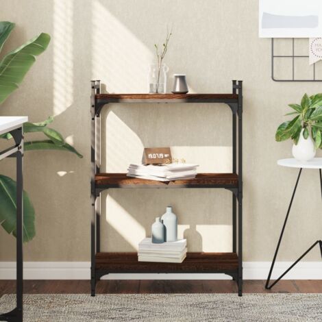 Bücherregal 3 Böden Braun Eichen-Optik 60x30x86cm Holzwerkstoff vidaXL