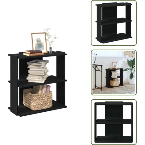 Bücherregal 3 Böden Schwarz 60x30x60 cm Holzwerkstoff - Bücherregal - Bücherregale - Bücheraufbewahrung - Bücherschrank
