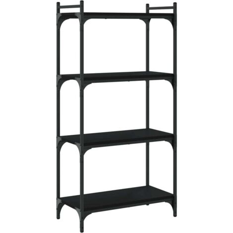 Bücherregal 4 Böden Schwarz 60x30x120 cm Holzwerkstoff vidaXL