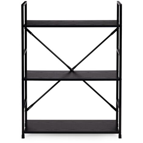 Bücherregal - 80x59,5 cm - 3 Regale - schwarz