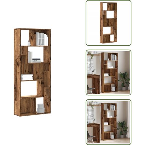 Bücherregal Altholz-Optik 67x24x161 cm Holzwerkstoff - Bücherregal - Bücherregale - Bücherschrank - Regal