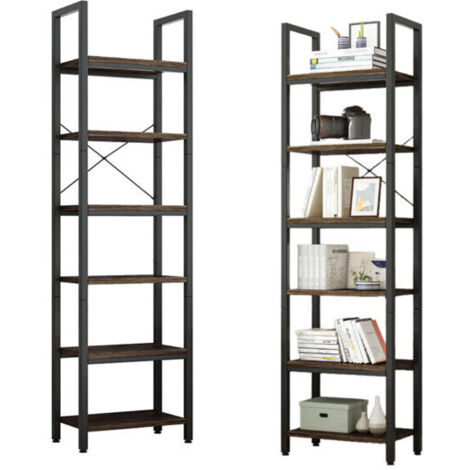 Bücherregal Industrielles Braun 187x40x30  cm