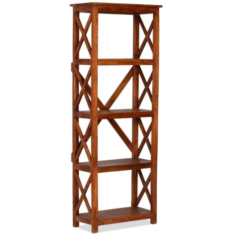 Bücherregal Massivholz mit Honigfarbenem Finish 60x30x160 cm vidaXL - Braun