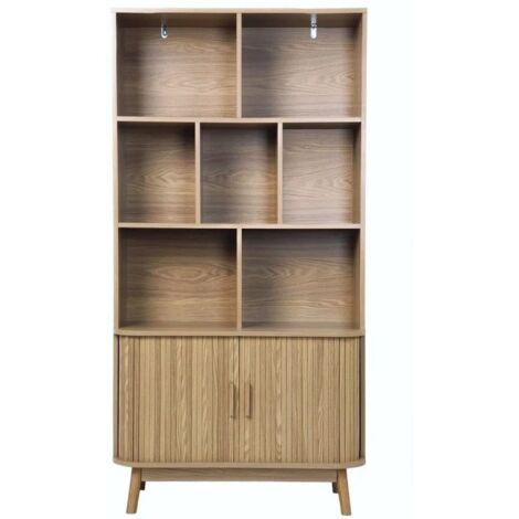 CALICOSY Bücherregal mit 2 Schiebetüren H157,5 cm - ERNEST