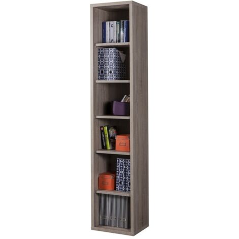 Bücherregal mit 5 Regalen in Eichenfarbe Cm. 36 x 44 x H.217