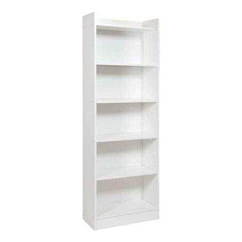 Bücherregal Mobile Esche Weiß 6 Regale H180x64x29 cm