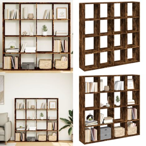 Bücherregal Räuchereiche 137,5x29x137,5 cm Holzwerkstoff - Bücherregal Räuchereiche - Bücherregal 137.5 cm