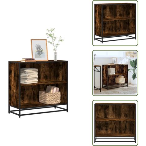 Bücherregal Räuchereiche 80,5x35x76 cm Holzwerkstoff - Bücherregal - Bücherregale - Raumteiler - Bücherschrank