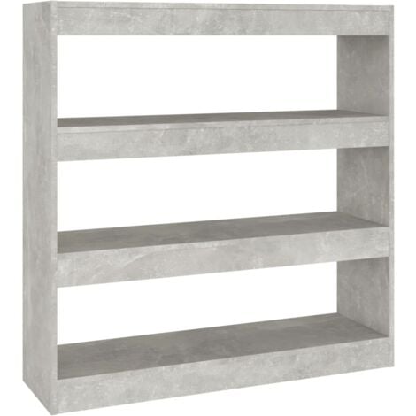 Bücherregal/Raumteiler Betongrau 100x30x103 cm vidaXL