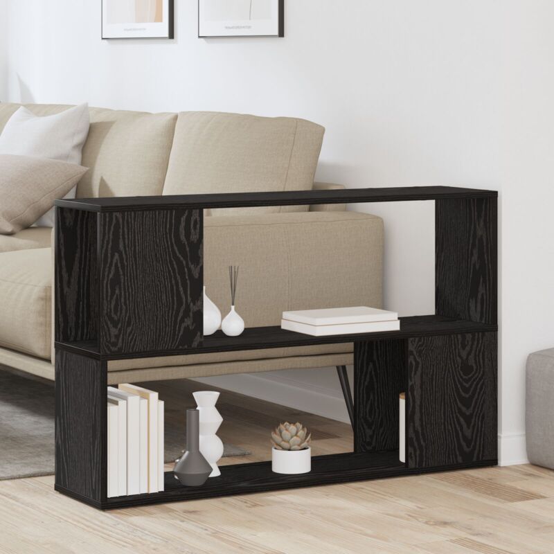 Vidaxl - Bücherregal Schwarz Eiche 100x24x63 Cm Aus Holzwerkstoff