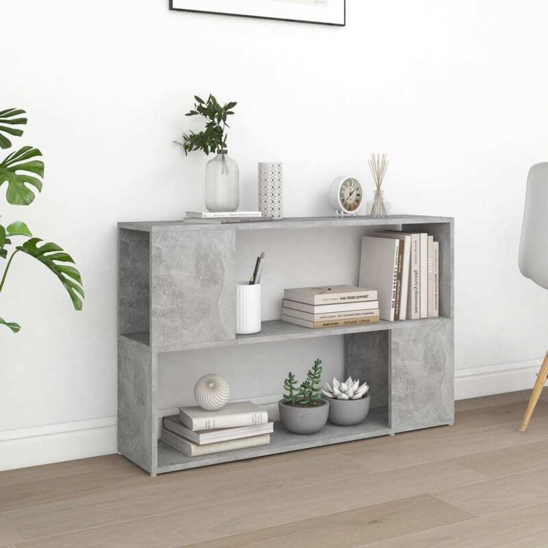 Vidaxl - Bücherregal Betongrau 100x24x63 Cm Holzwerkstoff