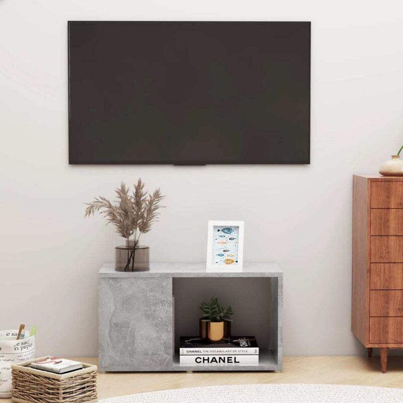 Vidaxl - Tv-schrank Betongrau 60x24x32 Cm Holzwerkstoff