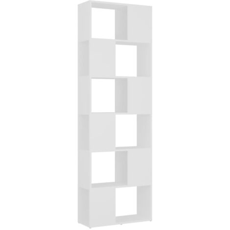 Bücherregal Raumteiler Weiß 60x24x186 cm vidaXL574205