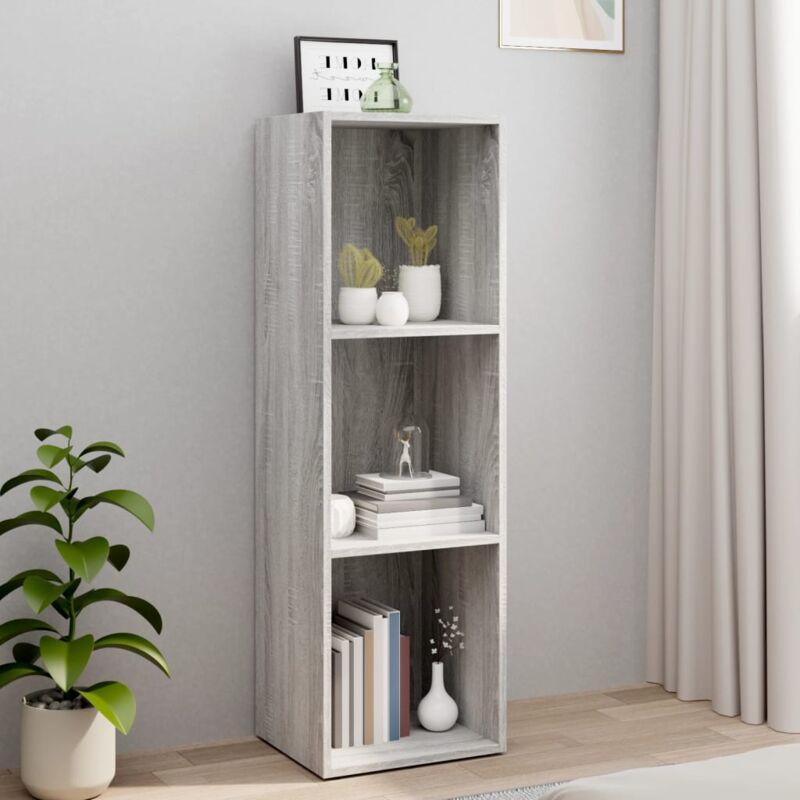 Bücherschrank/tv-schrank Grau Sonoma 36x30x114 Cm Holzwerkstoff Vidaxl