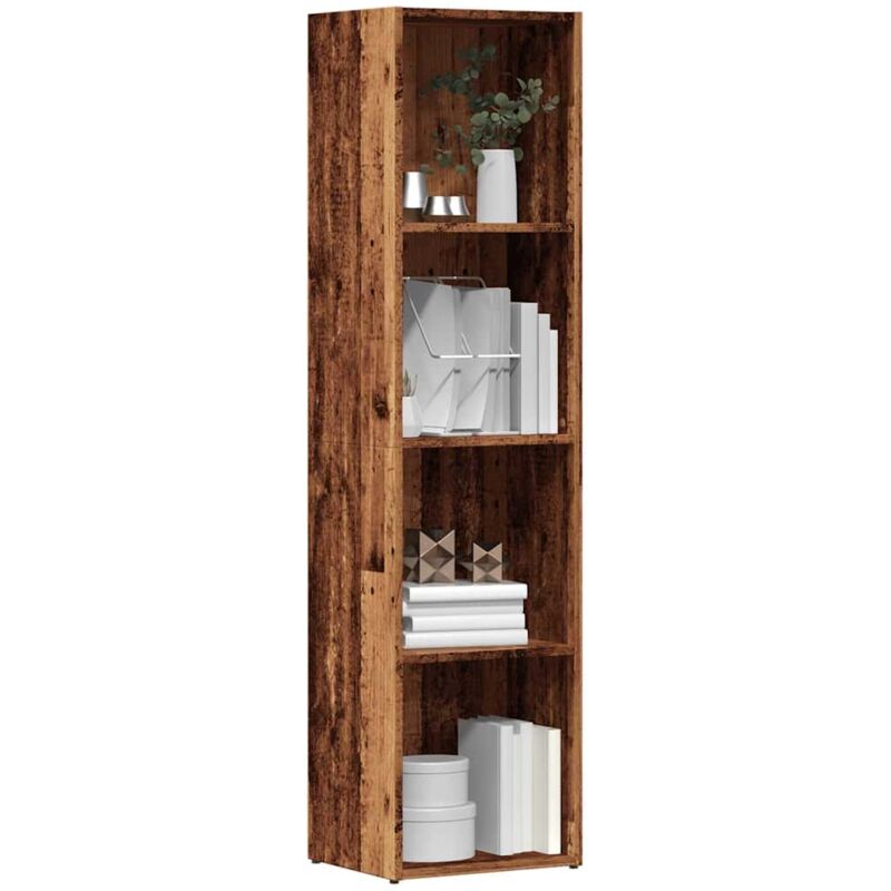 Vidaxl Bücherregal Altholz-optik 36×30×143 Cm Holzwerkstoff