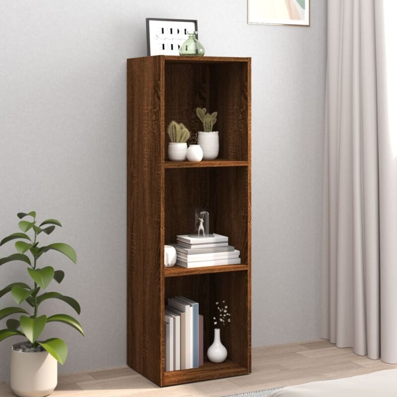 Bücherschrank/tv-schrank Braun Eichen-optik 36x30x114 Cm Vidaxl