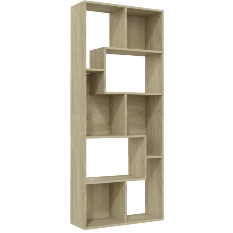 Vidaxl Bücherregal Sonoma-eiche 67x24x161 Cm Holzwerkstoff