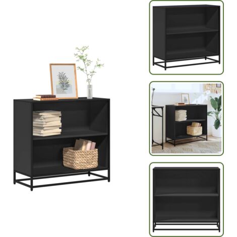 Bücherregal Schwarz 80,5x35x76 cm Holzwerkstoff - Bücherregal - Bücherregale - Raumteiler - Bücherschrank