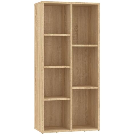 Bücherregal 7 Fächer Standregal Aktenregal Wandregal Raumteiler Raumtrenner Regal Schrank Büroregal 50x25x106cm Holzwerkstoff mehrere Auswahl