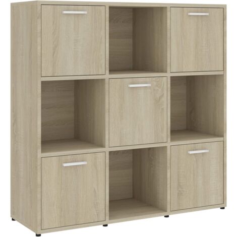 Bücherregal Sonoma-Eiche 90x30x90 cm Holzwerkstoff vidaXL