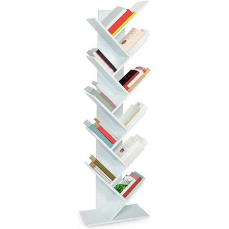 Bücherregal TEA Baumform 10 Ebenen weiß