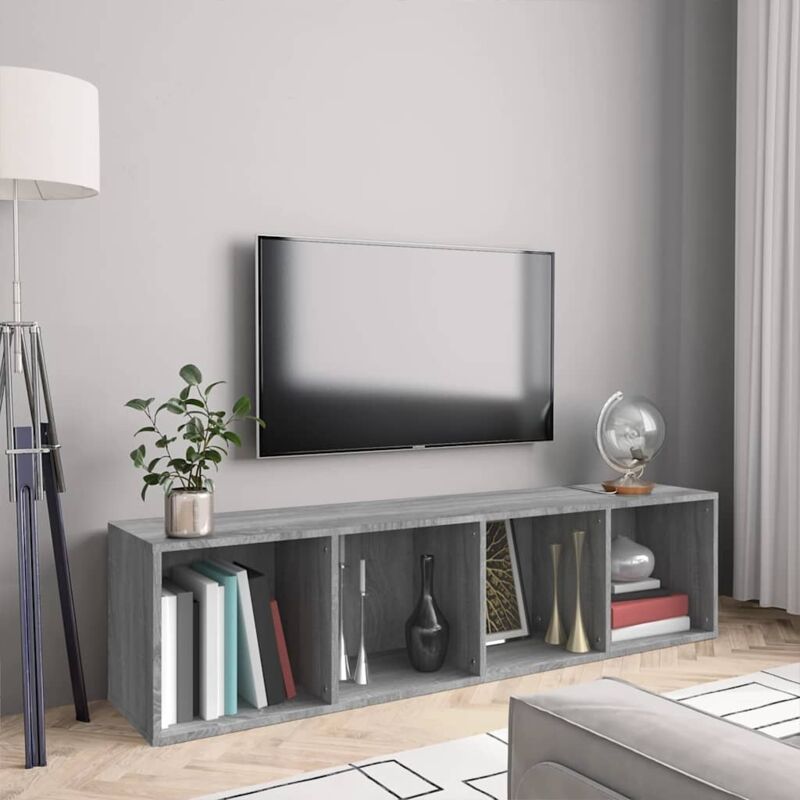 Vidaxl - Bücherschrank/tv-schrank Grau Sonoma 143x30x36cm Holzwerkstoff