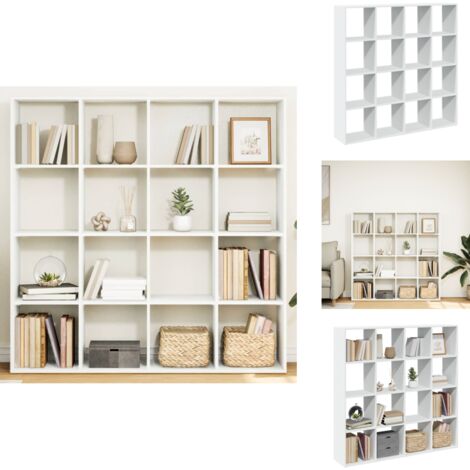 Bücherregal Weiß 137,5x29x137,5 cm Holzwerkstoff - Bücherregal - Bücherregale - Bücherschrank - Lagerregal