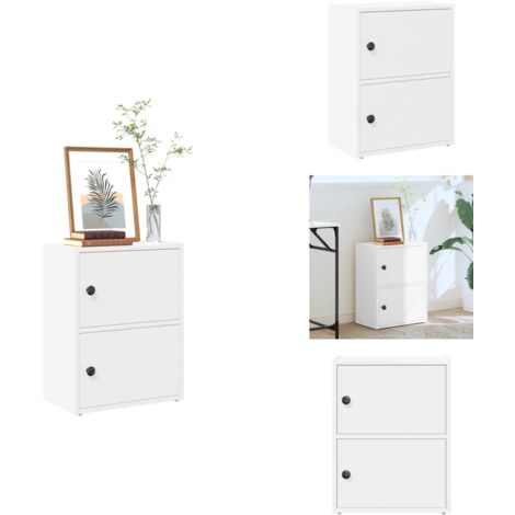 Bücherregal Weiß 40x24x52 cm Holzwerkstoff - Bücherregal - Bücherregale - Bücherschrank - Lagerschrank