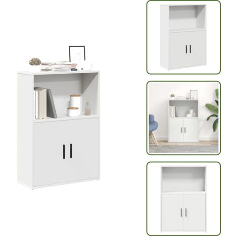Bücherregal Weiß 60x24x85 cm Holzwerkstoff - Bücherregal - Bücherregale - Bücherschrank - Lagerschrank