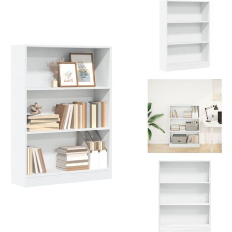 Bücherregal Weiß 80x24x109 cm Holzwerkstoff - Bücherregal - Bücherregale - Bücherschrank - Bücherschränke