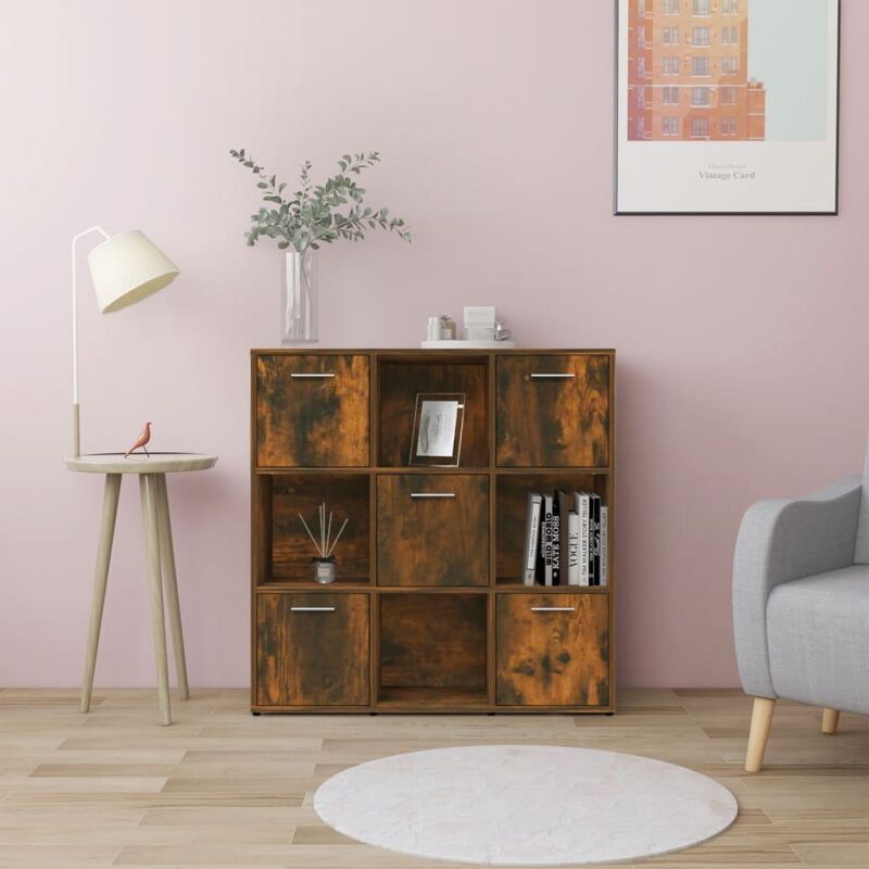 Vidaxl - Bücherregal Räuchereiche 90x30x90 Cm Holzwerkstoff