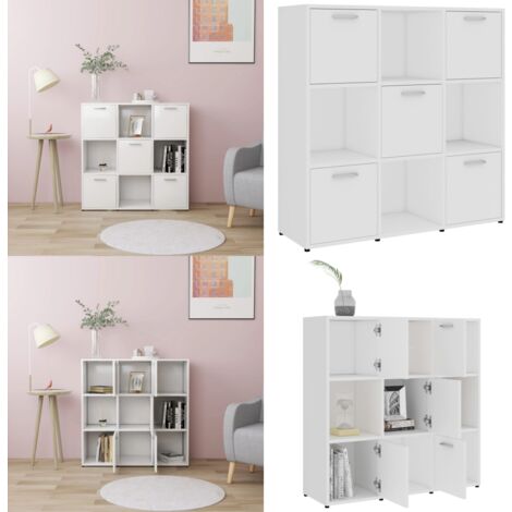 Bücherregal Weiß 90x30x90 cm Holzwerkstoff - Buche Regal - Holzmöbel - Bücherregal Weiß - Aufbewahrung - Wohnraumorganisation - Home & Living