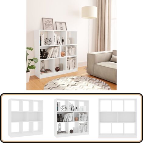 Bücherregal Weiß 97,5×29,5×100 cm Holzwerkstoff - Bücherregal - Holzmöbel - Weißes Regal - Wohnraumgestaltung - Aufbewahrungslösung