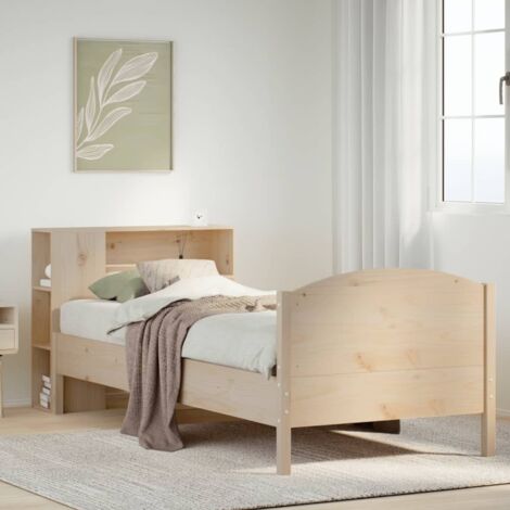 Bücherregalbett ohne Matratze 75x190 cm Massivholz Kiefer vidaXL633045