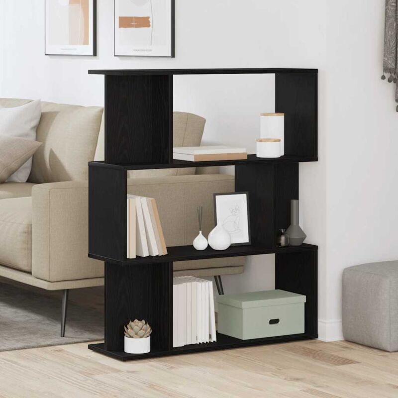Vidaxl - Bücherregal Schwarz Eichen-optik 80x24x96 Cm Holzwerkstoff