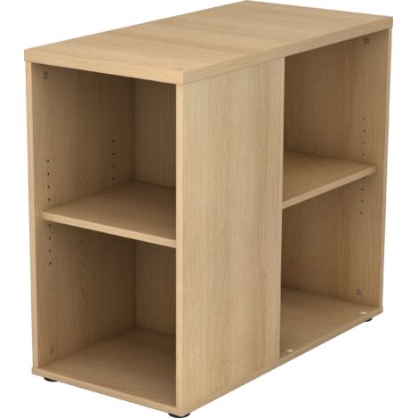 bümö® Anstellcontainer - Beistellregal für Schreibtisch als Ablage oder Stauraum in Eiche