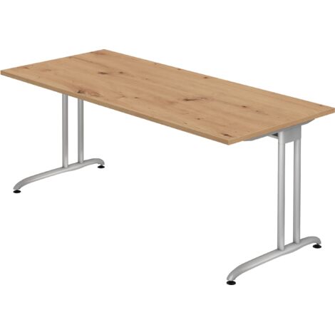 bümö Schreibtisch Serie-B Rechteck: 180 x 80 cm  Asteiche