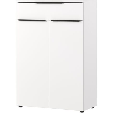 bümö Space Aktenschrank - 2,5 Ordnerhöhen & Schublade   Weiß