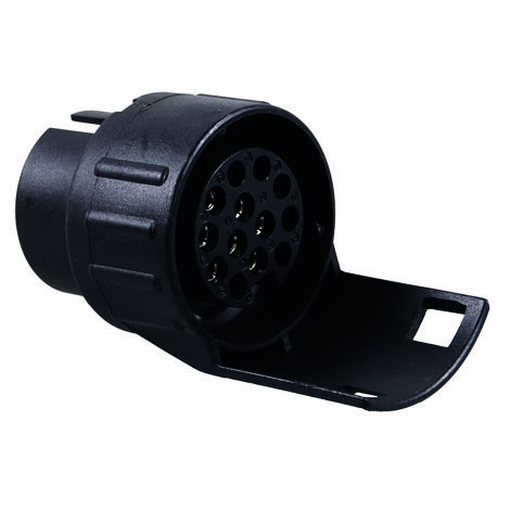 Unitec Anhänger-Kurzadapter schwarz 8 x 4,7 x 4,7 cm 7 auf 13 polig