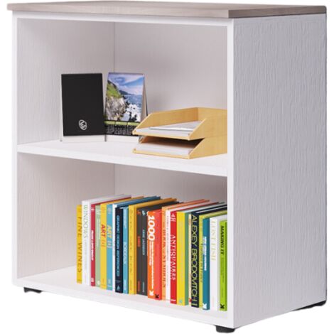 Büro-Sideboard mit 2 Fächern und Olmo-H87x90x45cm-Tischplatte