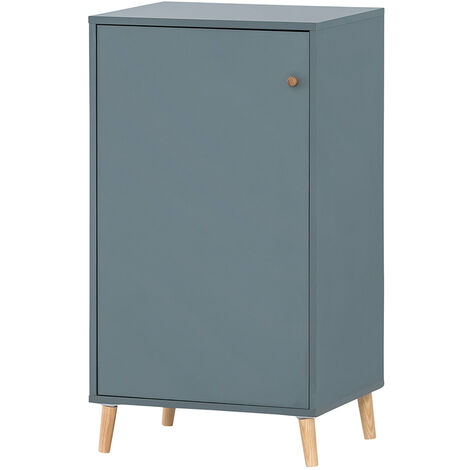 Büro Unterschrank SISAK-80 mit Massivholzfüßen in blau, B/H/T: ca. 50,9/92,6/41 cm