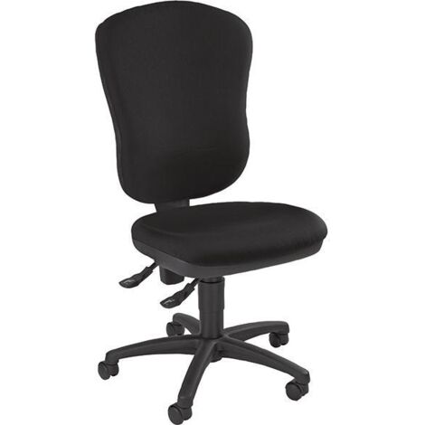 Bürodrehstuhl m.Permanentkontakt schwarz 420-550mm o.Armlehnen Trgf.110kgTOPSTAR