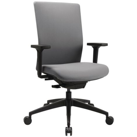 Bürodrehstuhl Synchr.-M.grau 450-570mm m.Lehnen Trgf.110kg