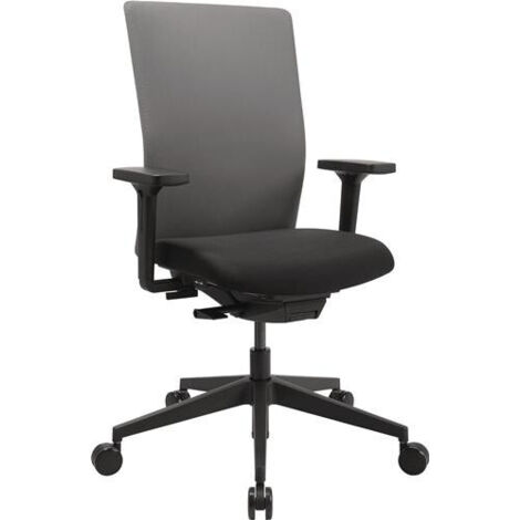 Bürodrehstuhl Synchr.-M.schwarz/grau 420-540mm m.Lehnen Trgf.110kg TOPSTAR