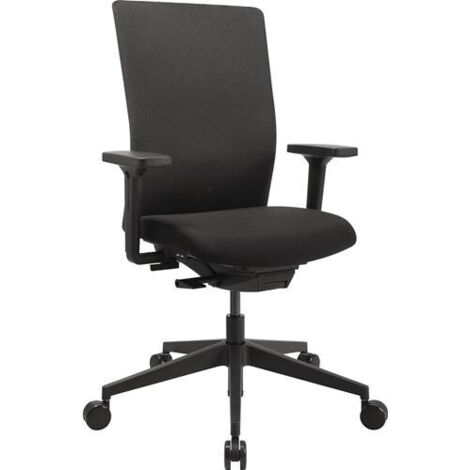Bürodrehstuhl Synchr.-M.schwarz/schwarz 420-540mm m.Lehnen Trgf.110kg