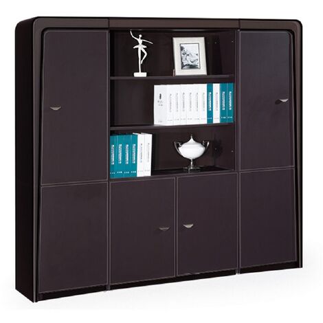 Büromöbel Büro Schrank Aktenschrank Pompeji schwarz 2.18x1.8x0.4m Büro Homeoffice Arbeitszimmer